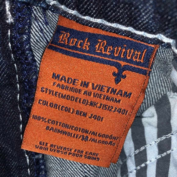 New Men’s Rock Revival Bootcut Jeans 32 Ben - Picture 6 of 8